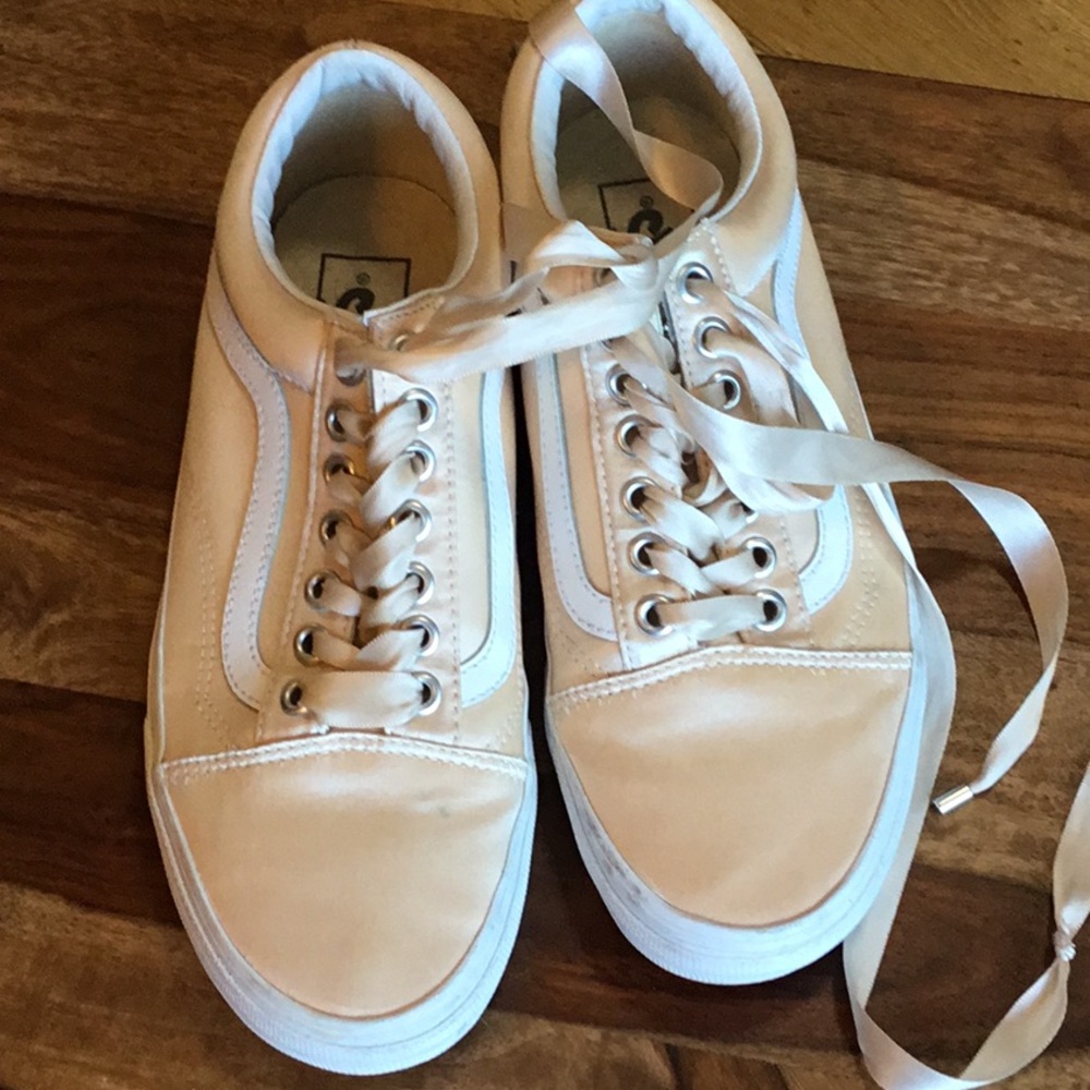 Pink silk vans